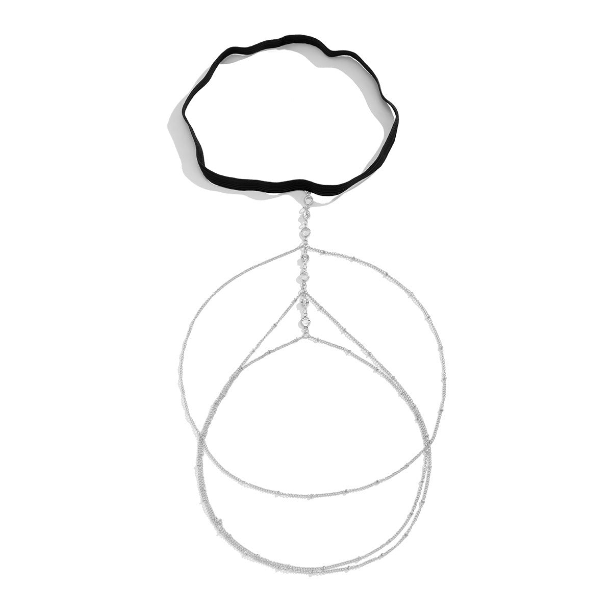 Jewelry Sexy Beach Imitation Pearl Body Chain Simple Sexy Star Rhinestone Tassel Thigh Chain