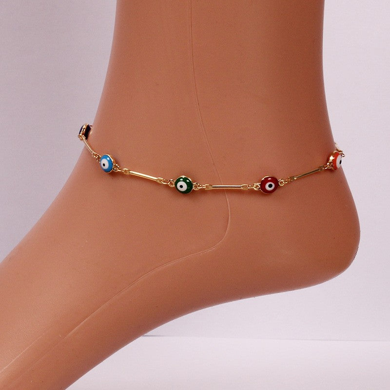 Devil's Eye Anklet Bracelet Necklace Fashion Street Shooting Creative Couple Necklace Accessories