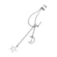 Simple Ear Stud Set Beaded Star Chain No Hole Ear Clip Cold One-piece Ear Hanging Single Female
