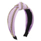 F5149 Creative Personality Rhinestone Knotted Headband Retro Elegant Temperament Pure Color Sweet Fashion Headband