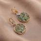 Ins geometric fashion hollow heart gravel earrings retro original stone drop oil earrings stone ear jewelry female