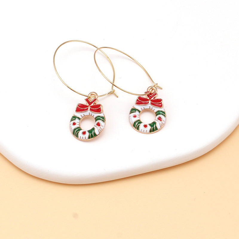 Christmas ornaments, Christmas elements, diamonds, snowflakes, bells, earrings, Christmas gifts, earrings, women