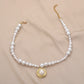 Exaggerated personality multi-layer pearl necklace trend fashion temperament three-layer collarbone necklace jewelry female