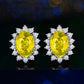 Explosive fashion niche design sense crystal earrings female gemstone earrings diamond earrings jewelry accessories