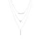 Jewelry fashion street shooting elbow triangle sequin metal strip combination necklace