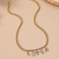 Jewelry Diamond DIY English Alphabet Pendant Necklace Retro Hip Hop Clavicle Chain Couple Accessories