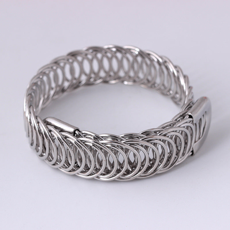 New Year Jewelry Fashion Exaggerated Irregular Hollow Graphic Metal Bracelet Bracelet