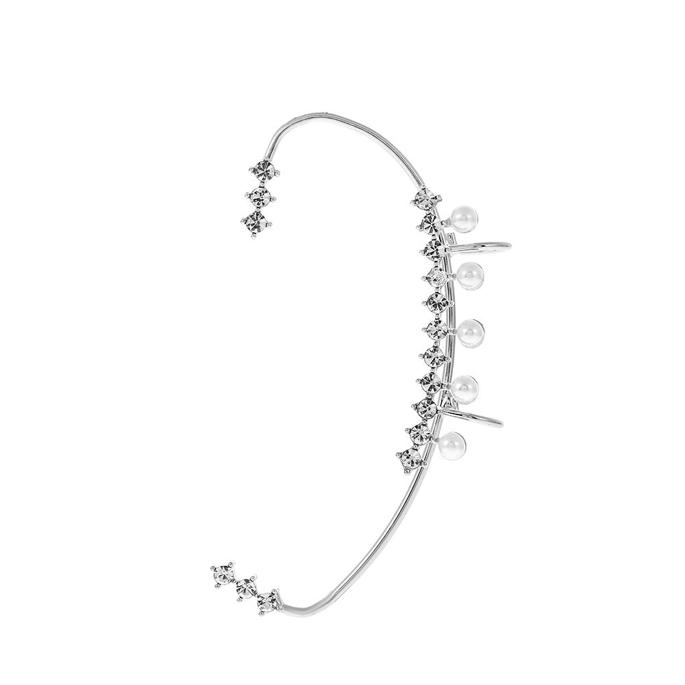 Ins diamond-studded butterfly ear hanger women without ear piercing butterfly ear bone clip fashion niche exaggerated wing ear clip