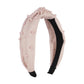 F4172 pure color sweet headband pearl knotted headband small fresh mesh lattice fabric headband