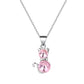 Simple and cold zircon pendant necklace fashion five-pointed star key cat clavicle chain niche design