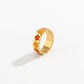 Jewelry sweet cool macaron color drop nectarine heart ring simple star-shaped opening ring female