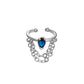 Dongdaemun no ear hole chain ear clip personality copper inlaid zircon C-shaped ear bone clip integrated ins cold