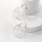 Retro Hollow Earrings Fashion Net Red Metal Geometric Earrings Ethnic Personality Carved Earrings Women