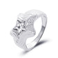 Ins fashion simple love flower ring personality cute metal geometric fun index finger ring