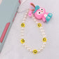 Fashion Imitation Pearl Smiley Face Beaded Phone Chain Cute Soft Tao Xingdailu Phone Lanyard