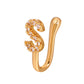 Piercing-free nose stud copper inlaid zircon letters U-shaped nose clip nose ring piercing jewelry