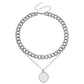 Niche design high-end splicing chain imitation mother-of-pearl pendant necklace female cold OT buckle pearl necklace