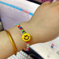 Jewelry female worker threading rice beads smiley face necklace super fairy fashion short necklace clavicle chain