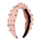 F221 wide-brimmed fabric headband fashion stained glass diamond knotted headband versatile hair accessories