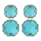 E11194 Fashion Transparent Candy Color Earrings Resin Personality Retro Earrings Niche Simple Earrings Women