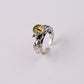 Fashion ring personality male and female models inlaid skull three-dimensional multi-color magic eye personality ring