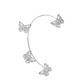 Mori Super Fairy Diamond Butterfly Ear Hanging Earbone Clip Fashion Temperament Niche Design No Pierced Ear Clip Versatile Earrings