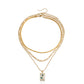 Jewelry tide color multi-layer mini snake square pendant necklace female choker