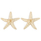 E1841 Jewelry Geometry Heavy Industry Alloy Drip Oil Earrings Starfish Beach Vacation Earrings Female