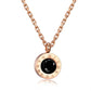 ins Roman numeral color diamond necklace fashion personality temperament net red clavicle chain simple jewelry female