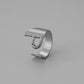 English 26-letter steel peptide ring niche design stainless steel gold-plated cold opening finger jewelry