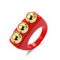 Geometric resin ring ins same style acrylic couple ring cute net red color jewelry female