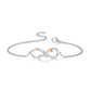 Fashion Color Separation Plating Rose Necklace 8 Character Infinity Bracelet Female Jewelry Set