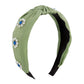F4525 rhinestone pure color temperament headband imitation pearl niche elegant wide-brimmed fabric knotted going out headband