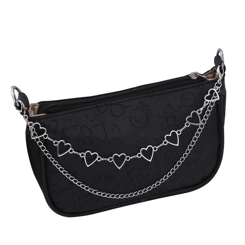 Messenger bag women's handbag decoration street trend fashion all-match chain women's bag chain
