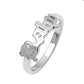 Ins cold zircon opening love ring super fairy fashion star letter hollow index finger ring net red