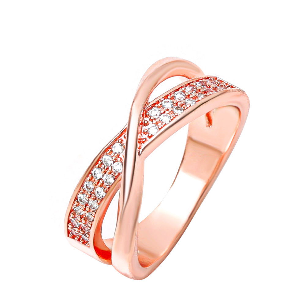 Ins cold zircon opening love ring super fairy fashion star letter hollow index finger ring net red