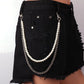 Punk Metal Chain Body Chain Fashion Versatile Popular Metal Pants Chain Six-Piece Set