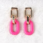 Jewelry Dongdaemun Element Resin Simple Earrings S925 Silver Needle Creative Temperament Earrings