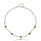 Jewelry Simple Acrylic Devil's Eye Stitching Clavicle Chain Retro Imitation Pearl Beaded Necklace