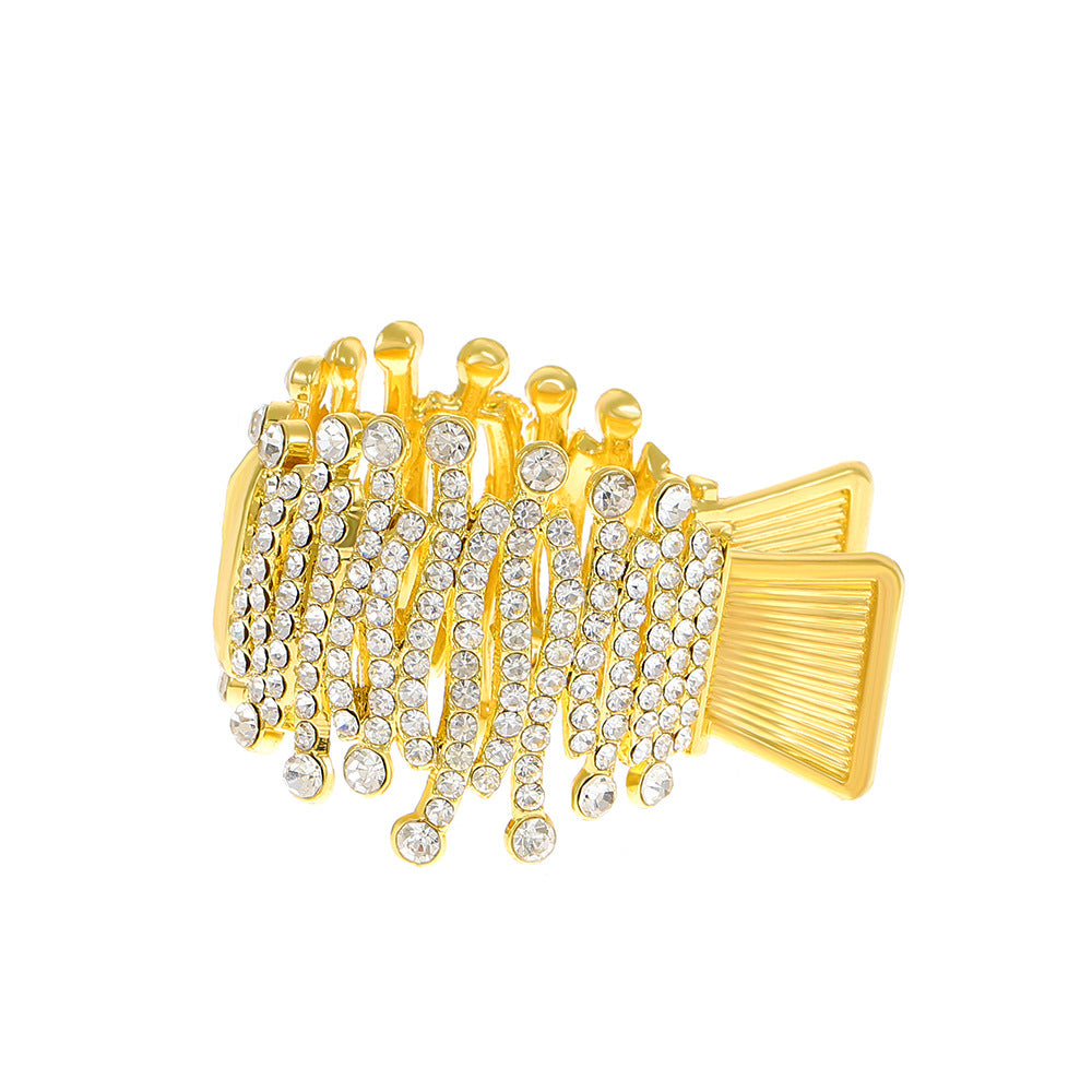 Ins net red cat ear inlaid diamond hairpin back head high ponytail pearl catch clip fixed artifact clip headdress