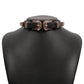 N9556 Street Shot Exaggerated Necklace Personality Neck Leather Necklace Metal Buckle Fashion Choker
