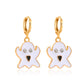 Drip oil color ghost earrings exaggerated funny alloy cartoon ghost face earrings Halloween gift