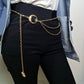 Simple and versatile variety of styles chain moon waist decoration female personality trend sun pendant waist chain
