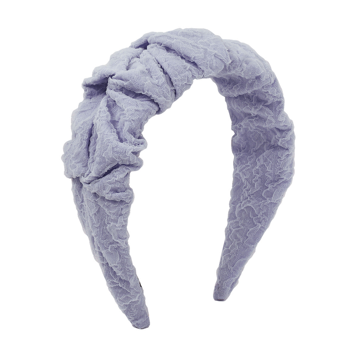 F4592 French light luxury lace romantic candy color headband fabric wide edge pleat net red fashion headband female