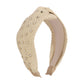 F459 Leisure vacation hair hoop straw braided wide-brimmed fashion geometric head hoop Internet celebrity knotted hair accessories for adults
