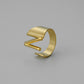 English 26-letter steel peptide ring niche design stainless steel gold-plated cold opening finger jewelry