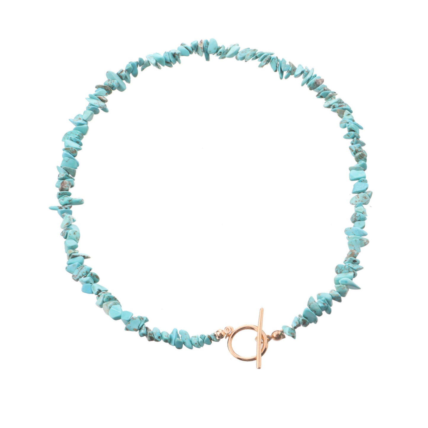 Jewelry Large Shaped Pearl OT Buckle Necklace Femininity Simple Fashion Green Turquoise Necklace