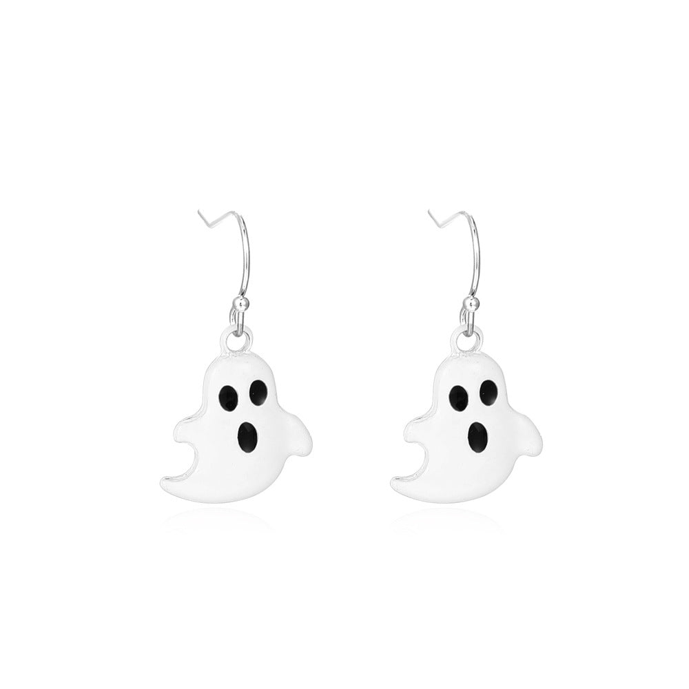 Exaggerated Spider Skull Earrings Halloween Gift Creative Funny Ghost Bat Earrings Earrings