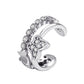 Temperament personality butterfly ear clip without ear hole single ins French light luxury copper inlaid zircon C-shaped ear bone clip