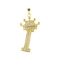 The same letter crown necklace copper micro-inlaid zircon clavicle chain punk hip-hop couple jewelry